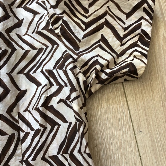 Marni at H&M 100% Silk Dress in Brown & White Size 10 - Picture 11 of 12